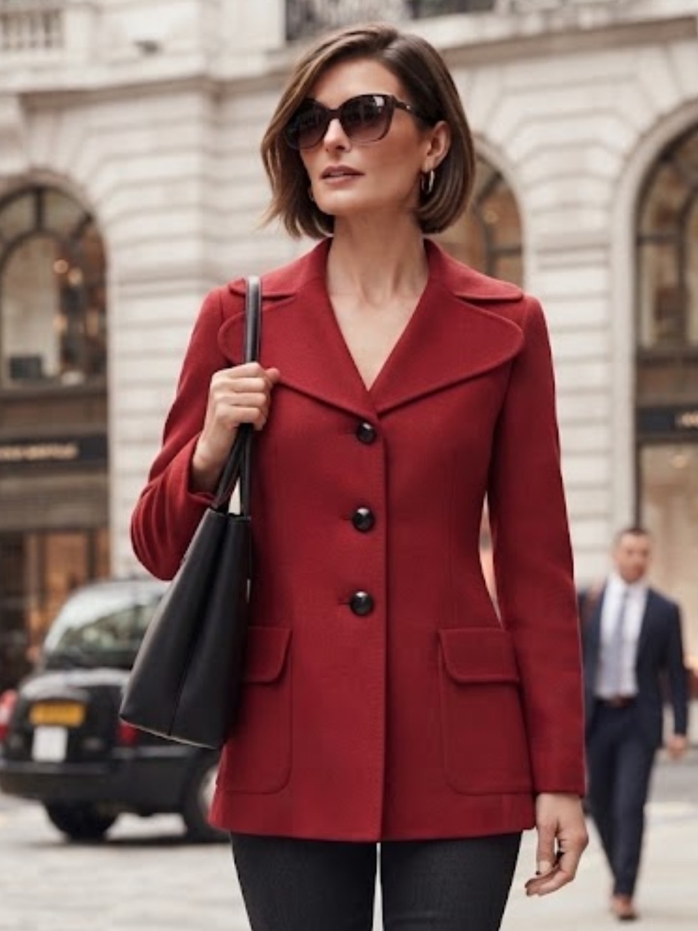 Talbots double faced red wool soft blazer